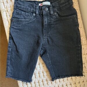 Levi's Kids Black Denim Shorts 511 slim